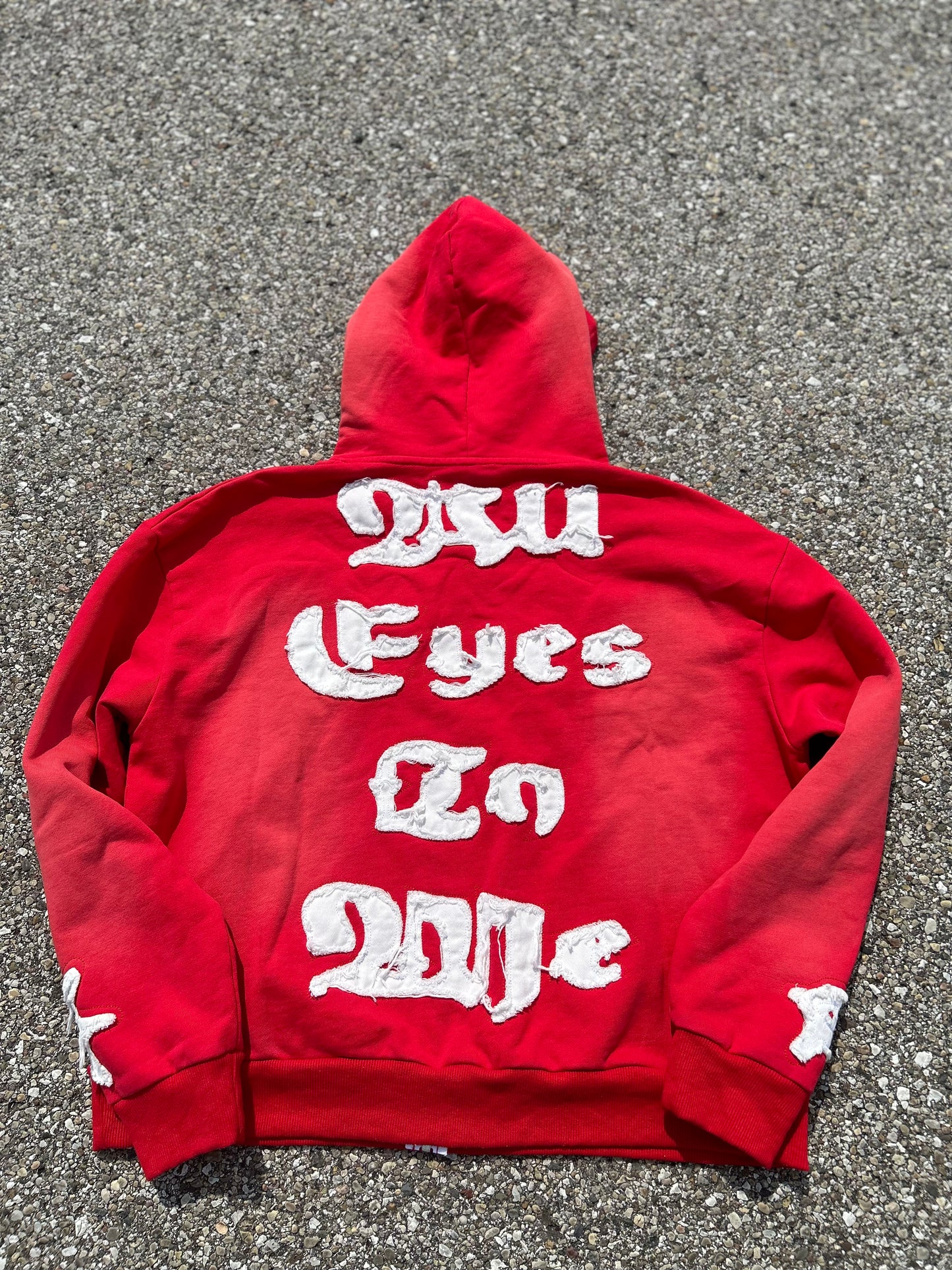 NEXT UP- "ALL EYES ON ME" ZIP-UP HOODIES (SUNFADE RED)